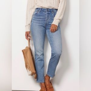 Kut from the Kloth high rise straight ankle jeans Rosa